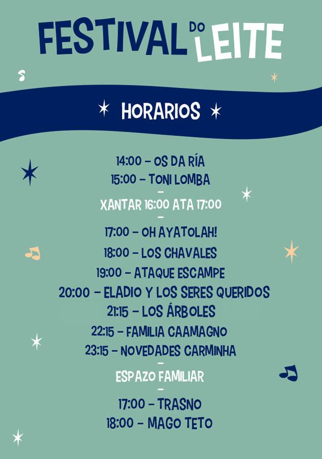 Horarios del Festival do Leite 2016