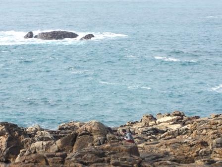 El océano Atlántico visto desde el faro de Corrubedo