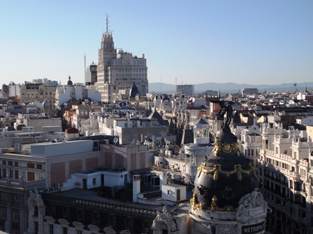 Preciosas vistas desde el Círculo de Bellas Artes, Madrid
