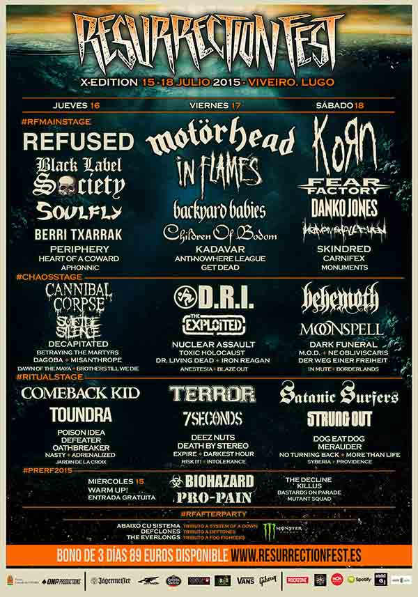 Festivales de música en Galicia este verano - Resurrection Fest 2015