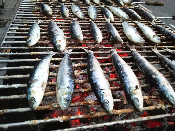 Sardinas, en la noche de San Juan en A Coruña