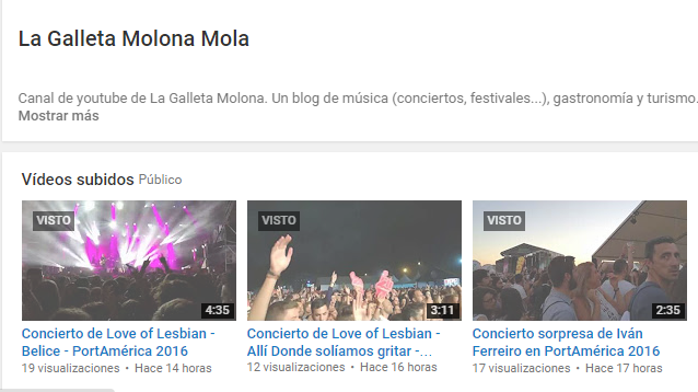 Os presentamos nuestro canal de youtube