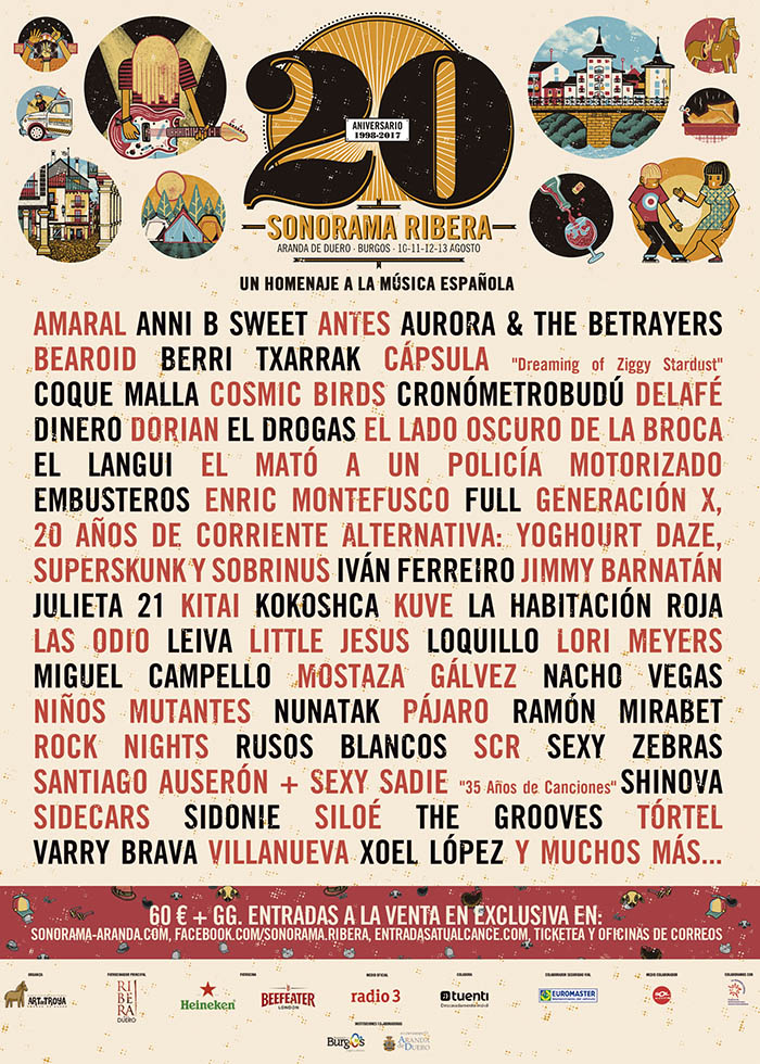 Cartel del festival Sonorama Ribera 2017