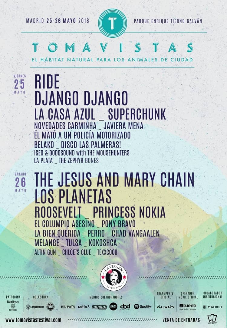 El cartel del festival Tomavistas 2018 