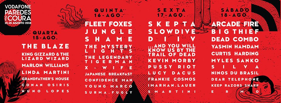 Cartel del festival Vodafone Paredes de Coura 2018