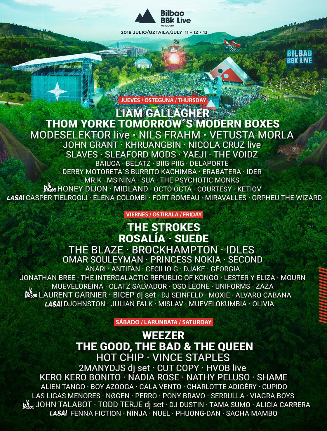 Cartel del Bilbao BBK Live 2019